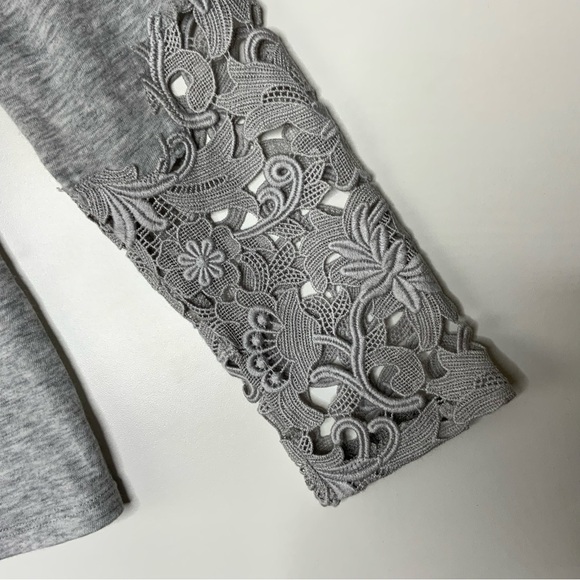 Sundance Lovelier Day Long Sleeve Tee in Heather Gray. Size Medium. - Picture 6 of 6